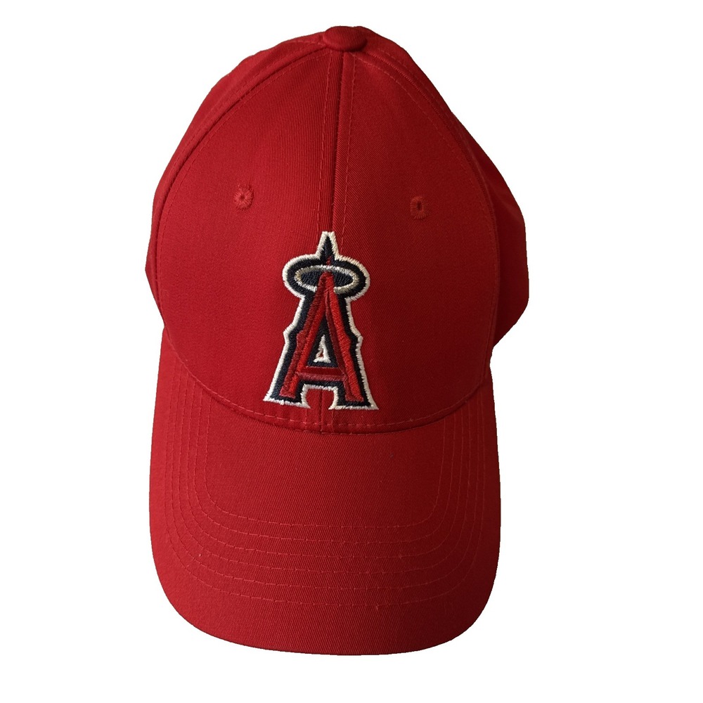Vtg 90s Los Angeles Angels Baseball Hat Twins Enterprise MLB Snapback Cap Red